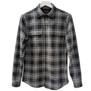 Linksoul Jacket Mens S Plaid Shacket Thick Snap Buttons Down Front Collared